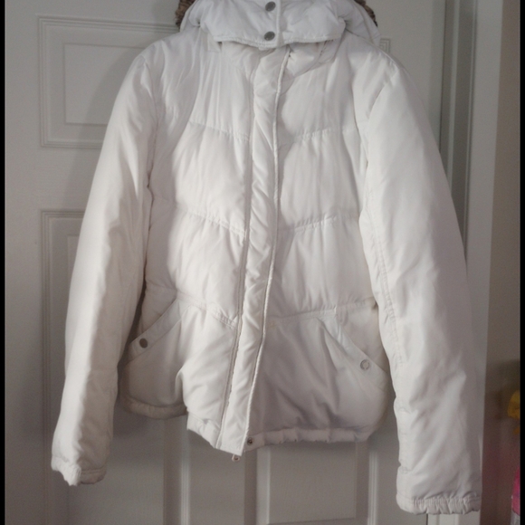 Kenneth Cole Reaction White Puffer Jacket - Picture 1 of 10